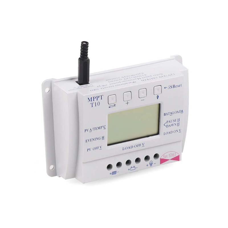 PWM 20A 10A Слънчев панел Регулатор за зареждане на регулатор T10 T20 12V 24V Автоматичен LCD дисплей светлина и двоен таймер